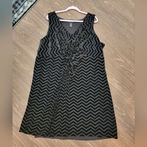 Lane Bryant Velvet Retro inspired‎ Black Swirl Center Dress Size 26/28
